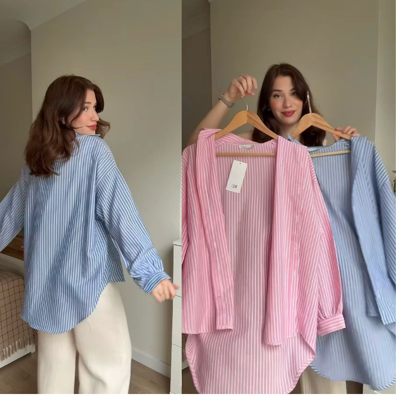 Long Sleeve Poplin Shirt Collar Shirts